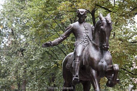 Paul Revere statue, North End, Boston, MA