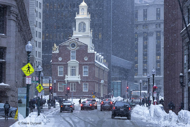 Old State House, snow © Steve Dunwell